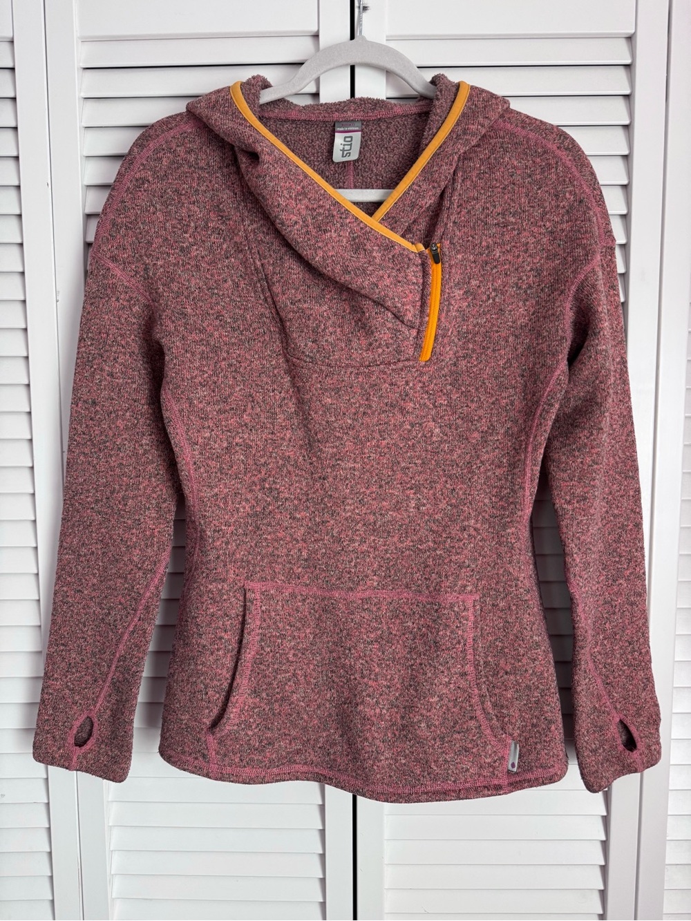 Stio Sweetwater Fleece Hoodie Outdoors Sweatshirt Small in Cactus Flower